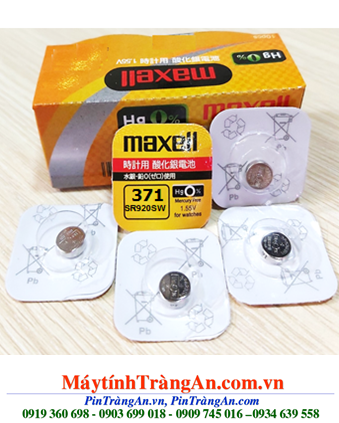 Maxell SR920SW _Pin 371; Pin đồng hồ Maxell SR920SW 371 Silver Oxide 1.55v _Made in Japan
